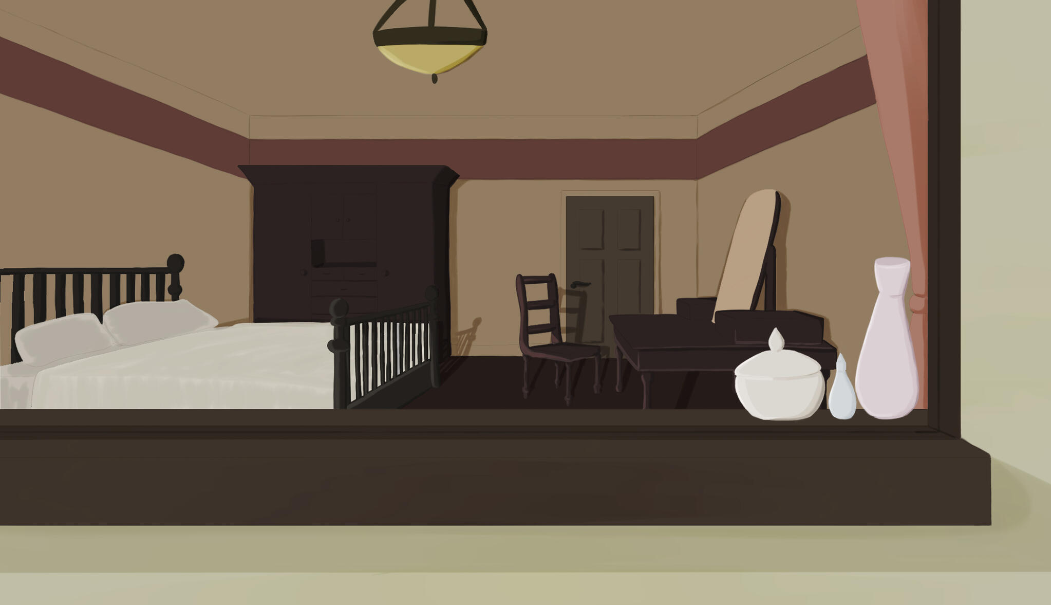 Room Background - Digital background for "William-o'-Wisp" animation