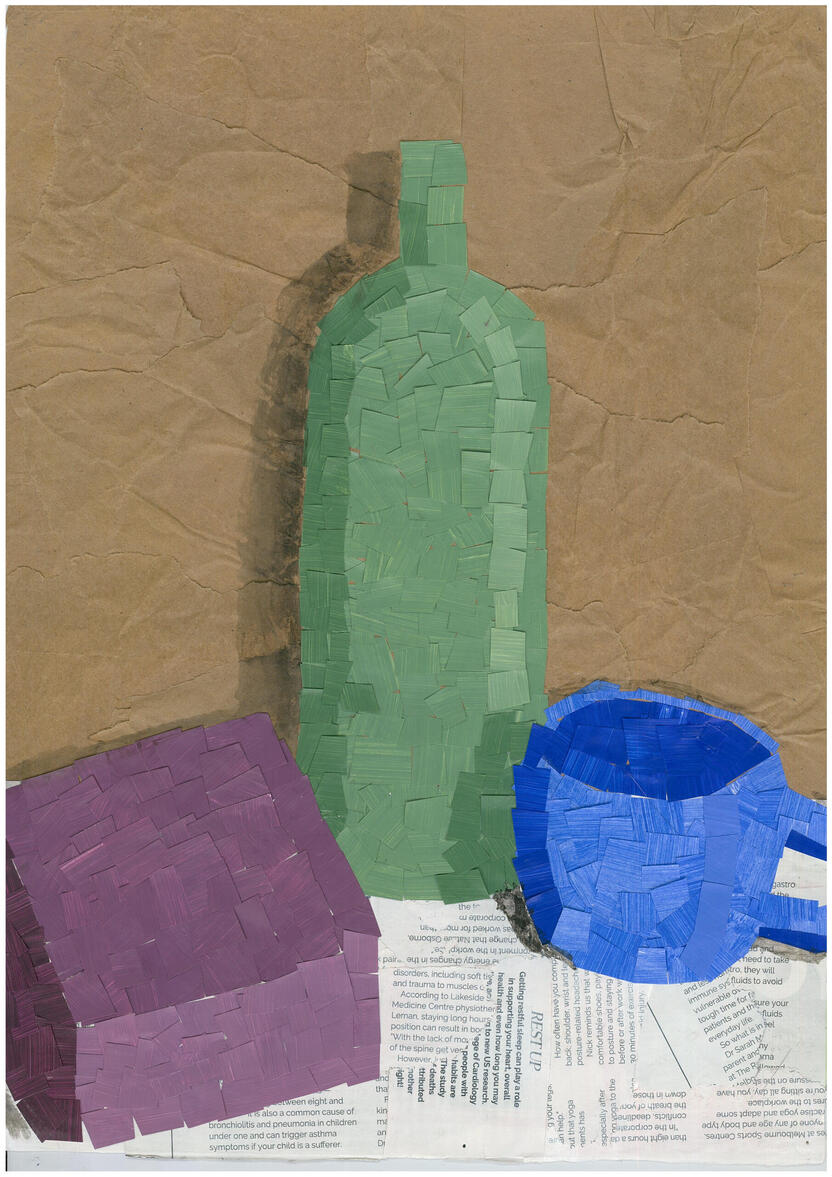 Kitchen Items - Paper collage of kitchen items